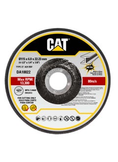 Buy CAT DA10022 Abrasive Depressed Metal Grinding Wheel Ø115  4.5"  x 6mm 5pcs in Saudi Arabia