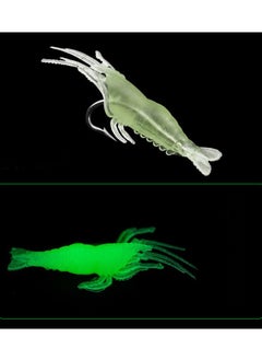 Buy 4-Pieces 3.5cm Soft Luminous Shrimp Fishing Rigs in UAE