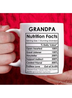 اشتري Grandpa Mug Fathers Day Gift For Grandpa, Funny Grandpa Gifts From Granddaughter Grandson, Grandpa Birthday Gifts, Best Grandfather Gifts Nutrition Facts Coffee Mug, 12Oz By Spoil Your Wall في الامارات