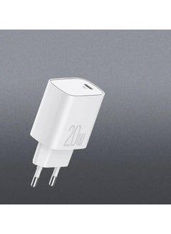 Buy Celebrat C-H1-EU Fast Charger With Type C Output And Intelligent Identification Smart Chip Fits Various Smart Devices 20W - White in Egypt