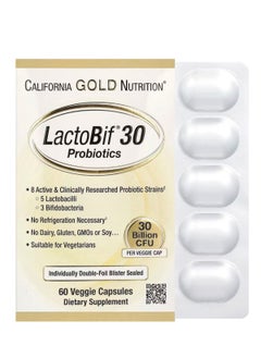 Buy Lactobif Probiotics 30 Billion CFU Diatery Supplement - 60 Veg Capsules in Saudi Arabia