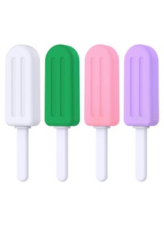 Buy Chewies for Aligner,4 PCS Popsicle Silicone Chewies with Grip Handles, for Invisible or Metal Braces Aligner Munchies (Unflavored,Peach, Mint, Grape), Silica Gel Handheld Aligner Chompers,  (Colorful) in Saudi Arabia