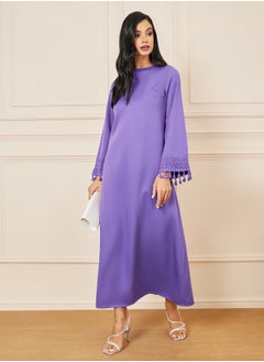 Buy Tassel Detail Sleeves Shift Maxi Dress in Saudi Arabia