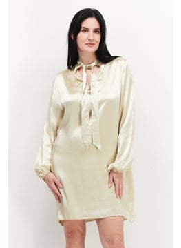 Buy Women Plain Mini Dress, Light Green in UAE