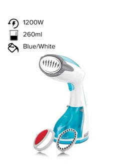 Buy Handheld Garment Steamer Portable 0.26 L 1200 W HST1200 Blue/White in UAE