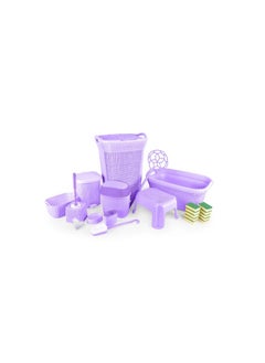 Buy Palm set 13 pieces of silver crescent and star - purple 6002100 in Egypt