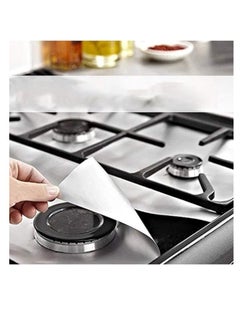 Buy Square aluminum stove foil, size 25 x 25 cm, to protect and preserve the stove - 20 pieces in Egypt