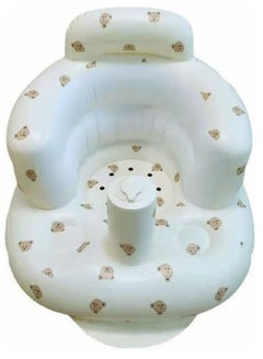 اشتري COOLBABY Baby Inflatable Seat for Babies 3-36 Months, Built in Air Pump Infant Back Support Sofa, Infant Support Seat Toddler Chair for Sitting Up, Baby Shower Chair (Bear Head) في الامارات