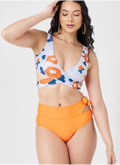 Buy Printed Swimsuit With Cutout Detail in UAE