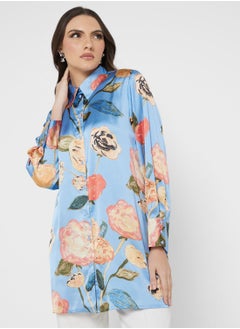 Buy Floral Printed Button Down Shirt in UAE