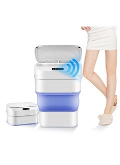 Buy Lid Touchless Automatic Motion Sensor Smart  Foldable Trash Can in Saudi Arabia