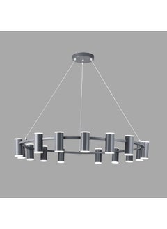 Buy Danube Home Luca Pendant Metal+Acrylic L80 Xw80 Xh15 Led Grey Bh1036/15 | Contemporary Pendant Lamps | Hanging Lanterns | Modern Design Indoor Lighting For Bedroom Dining Living Room in UAE