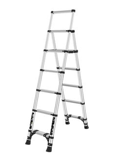 اشتري Imported telescopic aluminum ladder with adjustable parts – 5 steps ladder / YT-AT-S5 في مصر