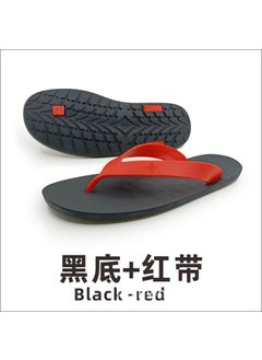 Buy New Thai Flip-Flops Rubber Sole Fashion Mens Casual SlidesBlack + red band Black + red band in Saudi Arabia