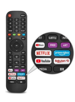 اشتري Universal Replacement for VIDAA-TV-Remote, New Upgraded Infrared Remote Control EN2G30H/EN2A30,with Netflix, Prime Video, YouTube, Rakuten TV Buttons في الامارات