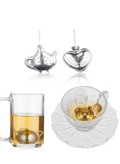 Buy Tea Infuser Cute, Tea Infuser for Loose Tea, Cute Ultra Fine Mesh Tea, Strainer Stainless Steel Tea, Filter Tea Lover Supplies for Teacups Teapots for Tea party 2PCS in UAE