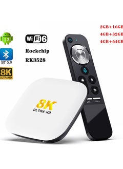 Buy M2 Android 13.0 Tv box with RK3528 Quad Core ARM Cortex A53 Support 2.4G & 6G WIFI Bluetooth 5.0 Set Top Box in Saudi Arabia