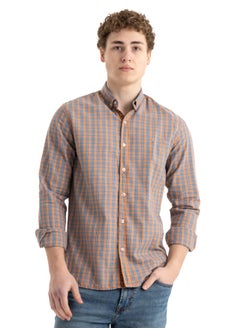 Buy Shirt Men's, Stylish, Oxford Cotton ,Orange, Multicolor in Egypt