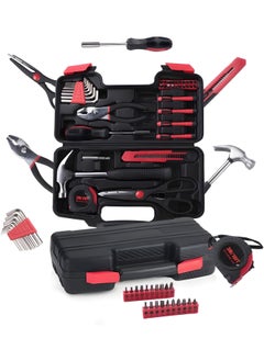 Buy 39 Piece Hand Tool Kit | Non-Slip & Corrosion Resistant Handles | Multi-Utility Household & Professional Hand Tools | Screwdriver, Socket Set, Wrench, Pliers in UAE