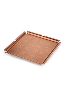 Buy ARTTDINOX Designer Stainless Steel Square Tray | Multipurpose Serving Platter | Premium Serveware, Dinnerware & Tableware | Persian Pattern | Small | Aladdin Series in UAE