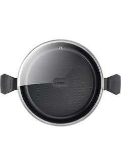 اشتري TEFAL G6 Easy Cook n Clean 30 cm Shallowpot with Glass lid, Black, Aluminium, B5546902 في الامارات