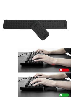 Buy Memory Foam Keyboard Wrist Rest Pad, Mouse Wrist Rest Support, Ergonomic Hand Palm Rest Pads, Wrist Pain Relief Easy Typing, for Desktop Computer, Laptop, Mac, Gaming, Typing, Home, Office in UAE