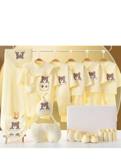 Buy 23 Pieces Baby Gift Box Set, Newborn Yellow Clothing And Supplies, Complete Set Of Newborn Clothing in UAE