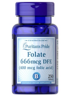 Buy 250 Tablets Folate 666 Mcg Dfe (Folic Acid 400 Mcg) in Egypt