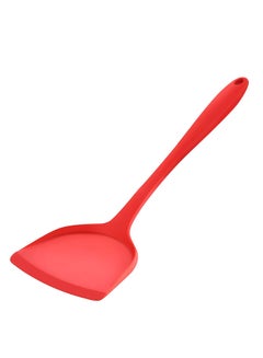 Buy BASKETI Silicone Spatula Turner Heat Resistant Non-Stick Healthy Solid Coating Kitchen Utensils 1 Piece Red in Egypt