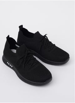 Buy Cobblerz Men's Lace-up Low Top Sneakers BLACK in Saudi Arabia