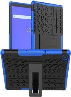 Buy Dl3 Mobilak Case For Lenovo Tab M10 Case 10.1 inch 2nd Gen 2020 (TB-X306, TB-X306F, TB-X306X), Hybrid Rugged Armor Heavy Duty 2 in 1 TPU + PC Combo Dual Layer Shockproof Case with Kickstand (Blue) in Egypt
