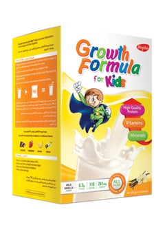 اشتري جروث فورميلا للاطفال مكمل غذائى متكامل و متوازن – 6.3 جرام بروتين - يساعد الاطفال على النمو بشكل صحى و تعويض نقص التغذية من سن 1 – 12 سنة - بطعم الفانيليا - 330جم - 10 أكياس في مصر