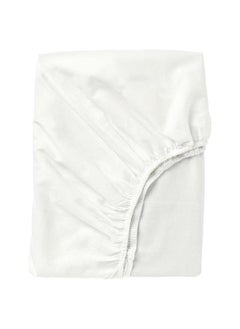 Buy Fitted Sheet White 90X200 Cm in Saudi Arabia