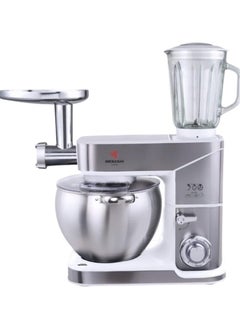 Buy MEBASHI 3-in-1 Stand Bowl Mixer, 10 L Capacity, Meat Grinder, Blender, Full Copper Motor 2000 W, (ME-SBM1110) (White) in UAE