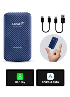 اشتري Carlinkit 4.0 wireless CarPlay Wireless Android Auto dongle wireless adapter 4G+5.8 GHz WiFi plug and play Auto Fast Link for 98% car with wired CarPlay Siri Google map iOS For mazda MG Kia hyundai في السعودية