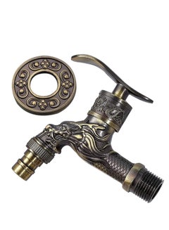Buy Wall Mount Faucet, Vintage Brass Outdoor Tap, Antique Garden Tap Kit, Zinc Alloy Basin Tap Faucet for Home, Kitchen, Bathroom, Outdoor, Garden (1/2") in Saudi Arabia