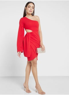 اشتري One Shoulder Dress With Cutout Detail في السعودية