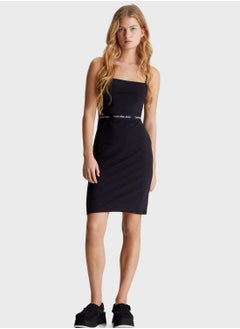 Buy Logo Detail Strappy Dress in Saudi Arabia