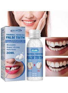 Buy 30ml Resin Temporary Tooth Repair Granules Teeth Gaps Missing Broken Tooth False Teeth Filling Moldable Solid Glue Dental Care in UAE
