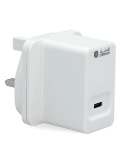 Buy 20W 100-240V USB-C Smart Power Charger with Fast Charging White UC03 in Saudi Arabia