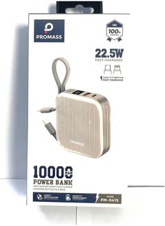 Buy The smallest power bank 10000 with two USB+PD ports, lightning cable and Type-C cable in Saudi Arabia