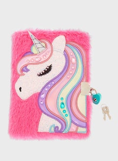 Buy Miss Glitter The Unicorn Plush Lock Diary in UAE