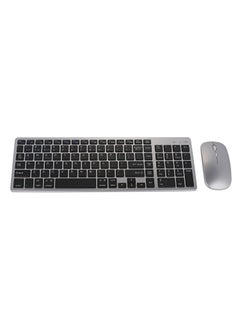 Buy New 2.4G Bluetooth 5.0 Dual-Mode Wireless Keyboard Mouse ComboSilver Black-keyboard and mouse suit Silver Black-keyboard and mouse suit in Saudi Arabia