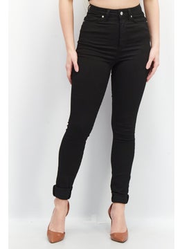 اشتري Women Tall Fit High Waist Denim Jeans, Black في الامارات