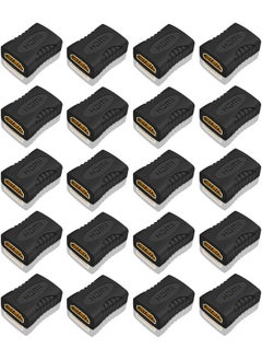 Buy Pack of 20 HDMI Female To Female Coupler Extender Adapter Black in Saudi Arabia