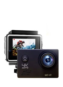 اشتري 4k Ultra HD LTPS 2.0" LCD Sports Camera + Remote Control + Wifi 12MP (Black) في الامارات