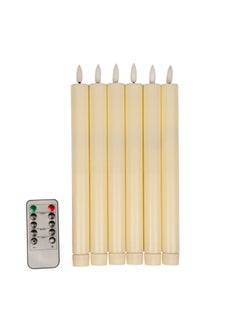 Buy 6 Pieces Led Candle Set With Remote in UAE