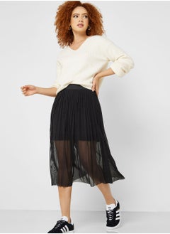 Buy High Waist Plisse Skirt in UAE