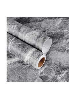 Buy Self-Adhesive Wallpaper, Gray Marble Contact Paper, Oilproof Waterproof Wallpaper for Kitchen Bathroom Peel and Stick Countertop Contact Paper PVC (Gray 15.7 in×196.8 in) in UAE