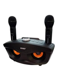 Buy Wireless Bluetooth Speaker With 2-Piece Mic Black in Saudi Arabia
